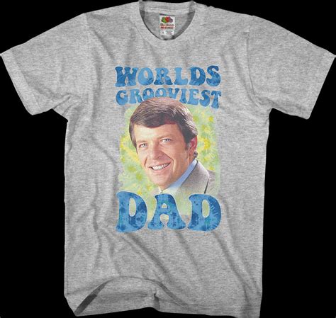 Worlds Grooviest Dad Brady Bunch T Shirt Mens