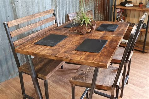 Calia Style Dining Table Industrial Style Dining Table Table Etsy Uk