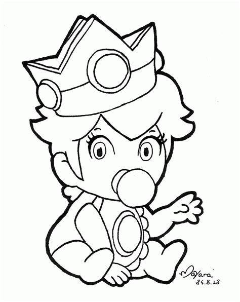 This picture showcases princess peach and her love interest, mario. Mario Coloring Pages And Rosalina - Coloring Home