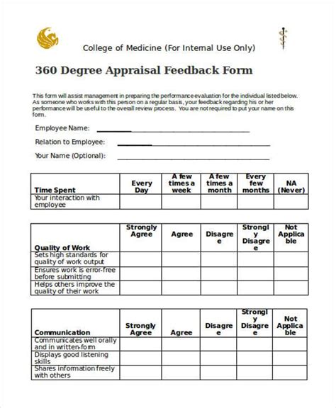 Free Forms For Degree Feedback In Pdf Ms Word Excel Images And Photos Finder