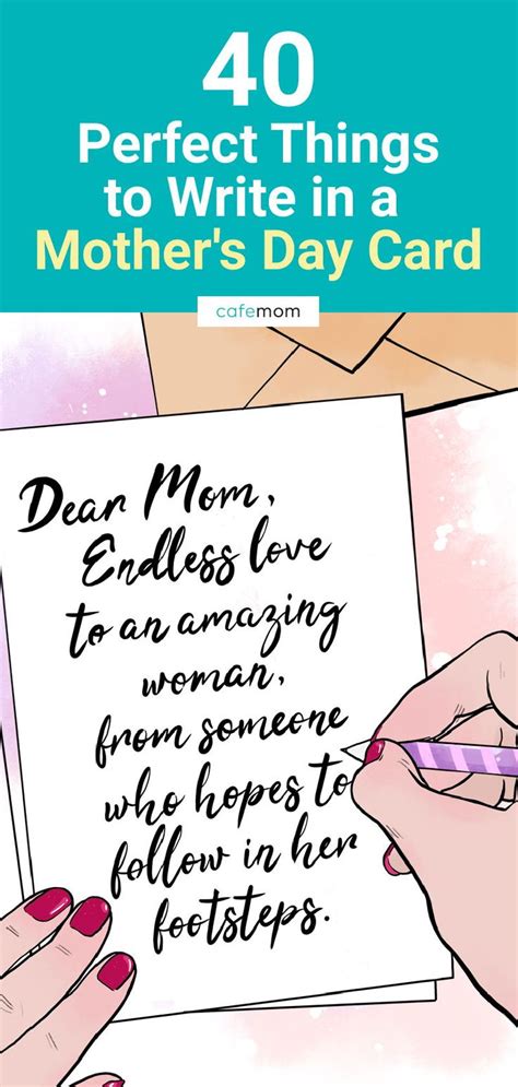 40 Perfect Things To Write In A Mothers Day Card