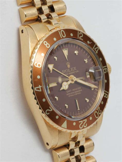 Rolex Gold Gmt Master Wristwatch Ref Circa At Stdibs