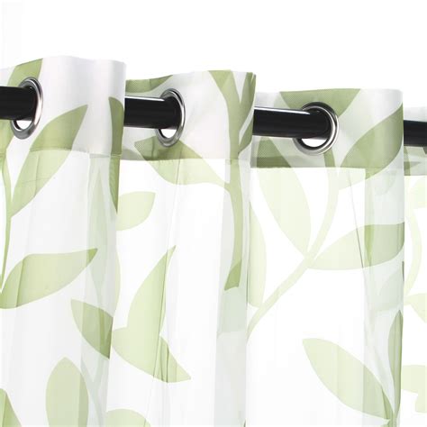Choose from contactless same day delivery, drive up and more. Shop Sheer Green Leaf Outdoor Curtains with Grommets (54 x ...