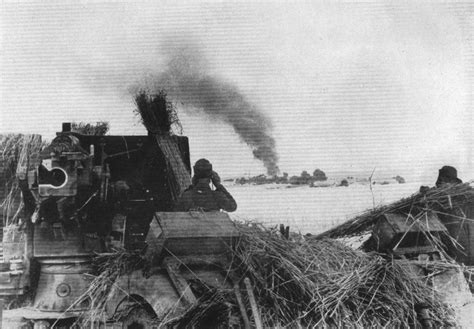 Camouflaged 88mm Flak Battery Firing On Allied Positions In The Anzio