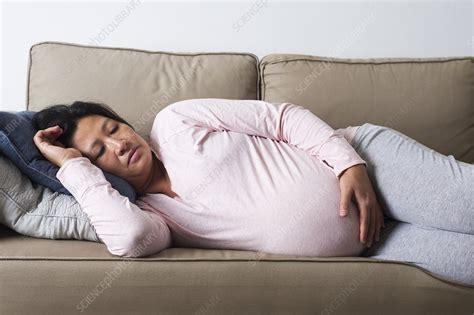 Tired Pregnant Woman Stock Image F031 0172 Science Photo Library