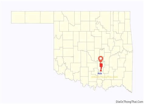 Map Of Ada City Oklahoma
