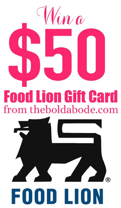 Food Lion Giveaway The Bold Abode