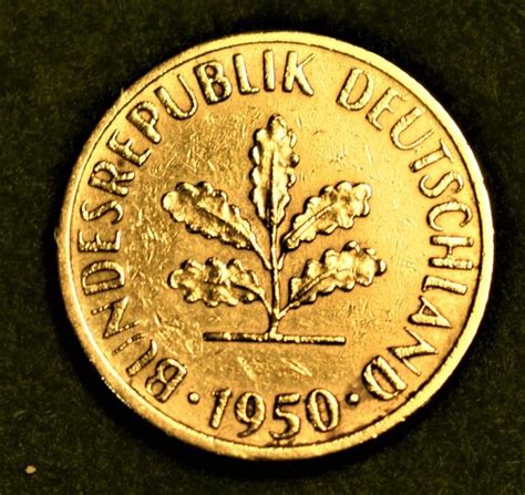 1950 Rare Germany 5 Pfennig J Mint Graded Etsy Old Coins Worth