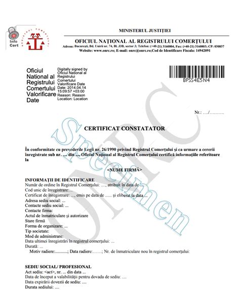 Certificat Constatator Online Livrare Rapida