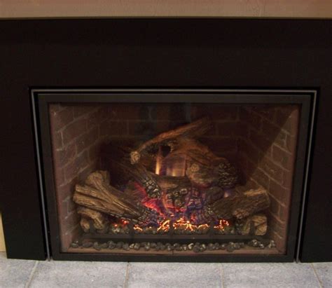 Red Soldier Course Brick Gas Fireplace Interior Lining Gas Fireplace