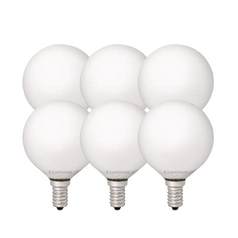 Luminus 40 Watt Equivalent G16 E12 Base Dimmable White Filament Bulb
