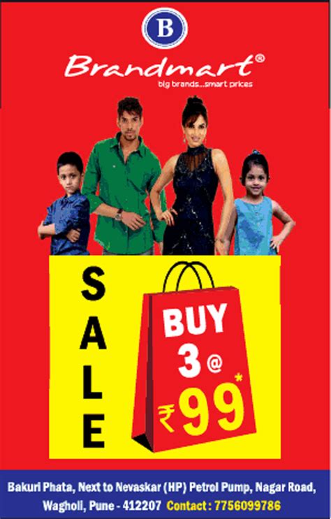 Vishal mega mart offers any 2 kurtas at just rs 369 only. Brand Mart Pune Clothing Stores Sales Offers Numbers ...