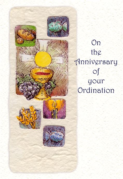 Ordination Anniversary Religious Cards Oa36 Pack Of 12 2 Designs