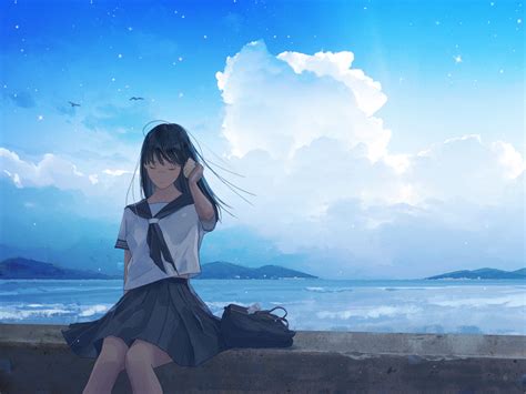 800x600 Sad Anime Girl Walking 800x600 Resolution Wallpaper Hd Anime