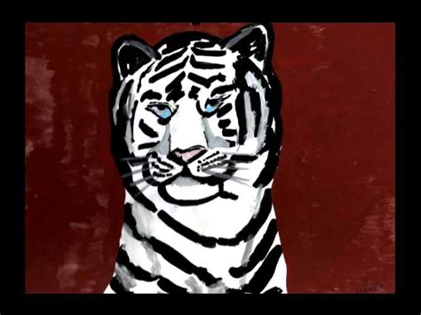 Peinture Animaliere Tigre Blanc Felin