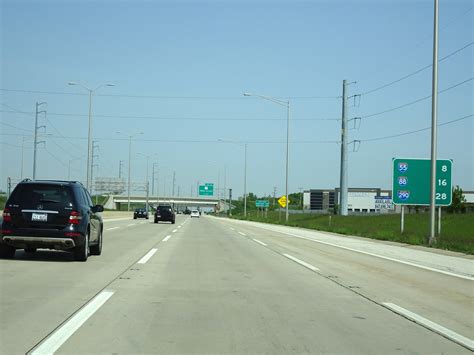 Illinois Interstate 355 Northbound Cross Country Roads