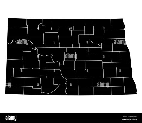 Map Of North Dakota Stock Photo Alamy