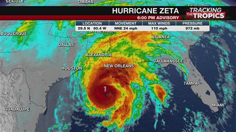 Tracking The Tropics Eyewall Of Hurricane Zeta Moving Quickly Through