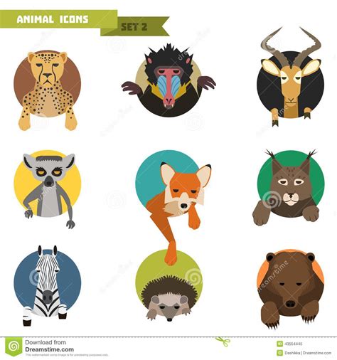 Animal Avatars Vector Illustration Stock Illustration Image 43554445