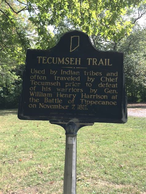 Read The Plaque Tecumseh Trail