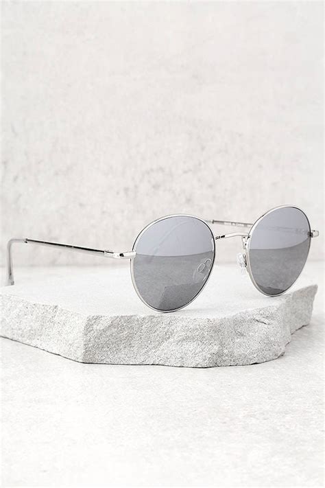 Cool Silver Sunglasses Mirrored Sunglasses Round Sunglasses 1500