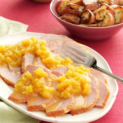 Slow Cooked Ham With Pineapple Sauce Recipe Main Dish Recipes Slow Cooked Ham Slow Cooker Pork
