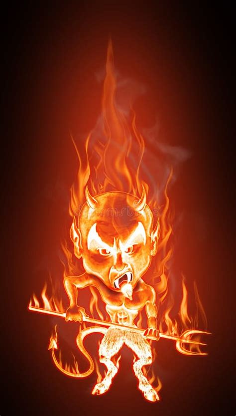 Devil In Flames Stock Illustration Illustration Of Monster 15761040