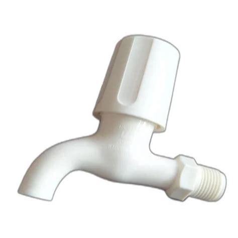 White 15 Mm Wall Mounted Glossy Finished Plastic Bib Cock Taps At Best Price In Ahmedabad