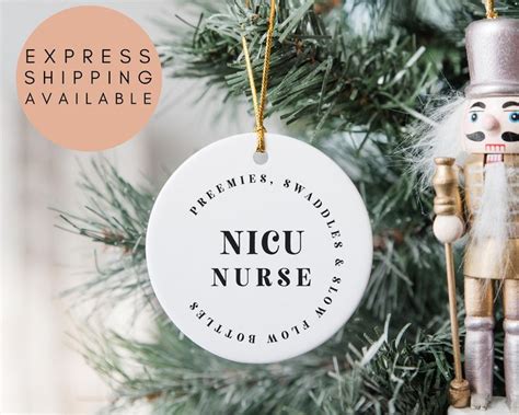 Nicu Nurse Christmas Ornaments For Neonatal Icu Nurses Etsy In 2022