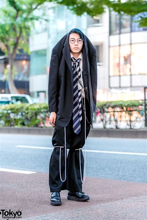 Statement Japanese Menswear Suit Street Style W Blazer Worn Over Head