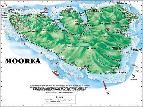 Moorea Map 45 Minute Ferry From Papeetetahiti Anniversary Trips