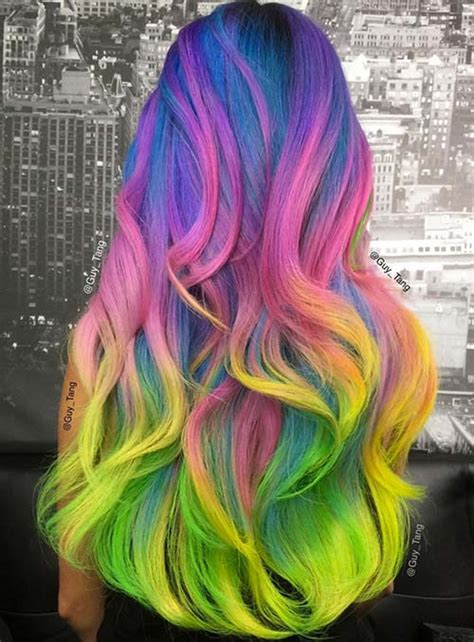 50 Bold Pastel And Neon Hair Colors In Balayage And Ombre Fashionisers