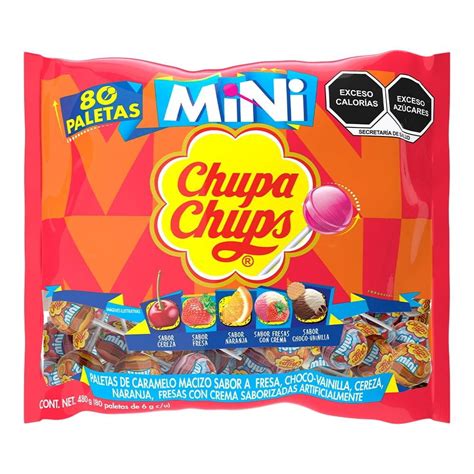 Paletas De Caramelo Chupa Chups Mini Varios Sabores 80 Pzas De 6 G Cu