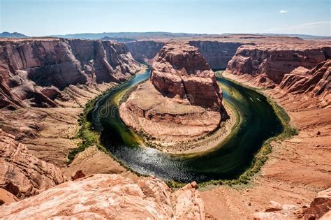 Horseshoe Bend On Colorado River Stock Image Image Of View Scenic