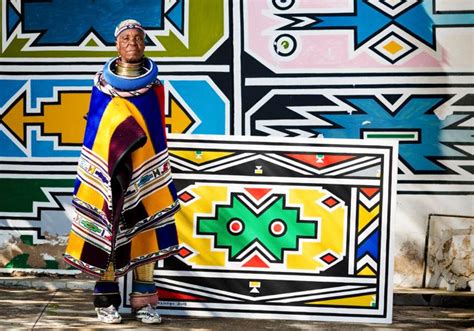 Esther Was First Person To Transfer Ndebele Style Of Mural Painting To