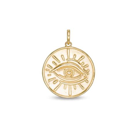 Evil Eye Medal Charm In 10k Gold Piercing Pagoda