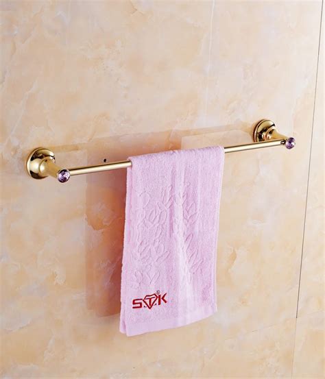 luxury polish towel rack solid brass gold towel holder wall mounted single towel bar bathroom
