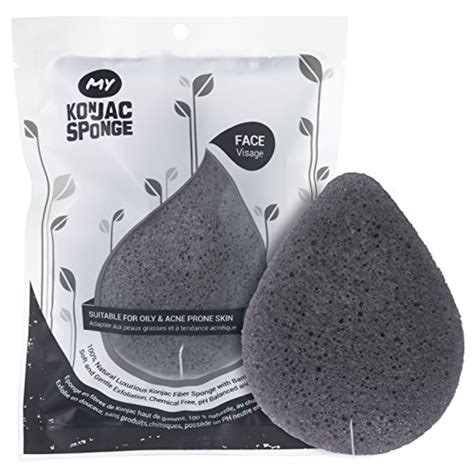MY Konjac Sponge All Natural Korean Facial Sponge With Activated Bamboo