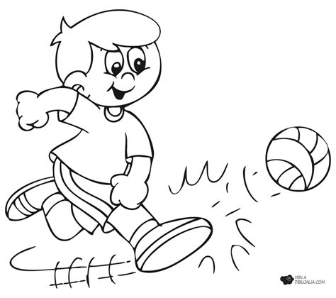 Dibujos Para Colorear De Niños Jugando Futbol Imagui