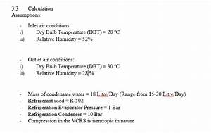 3 3 Calculation Assumptions I Ii I 11 Inlet Air Conditions Dry
