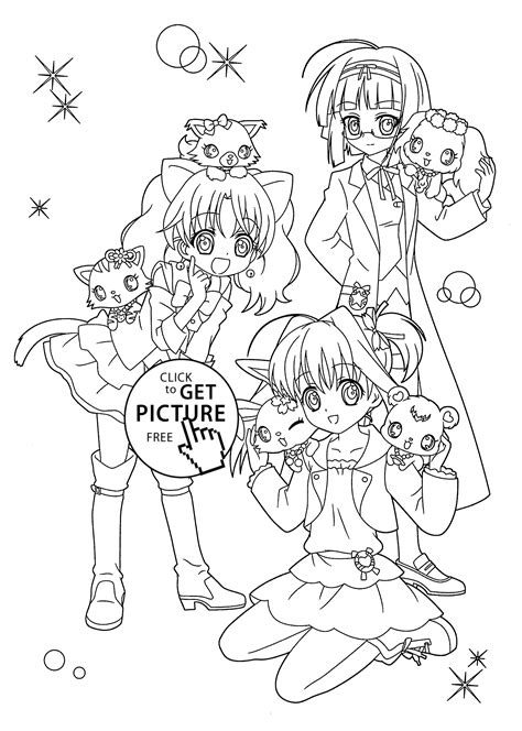 Manga Jewelpet Coloring Pages For Kids Printable Free