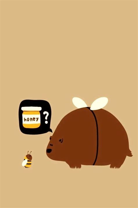 Bear Bee Honey Honey Illustration Bear Art Bee Art