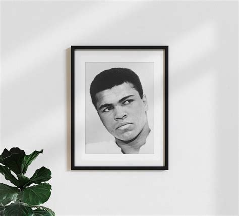 Vintage Retro Art Poster Muhammad Ali Portrait Etsy