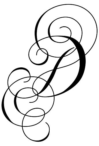 Calligraphy Alphabet Letter D Stock Illustration ...