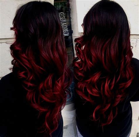 20 Red And Black Ombre Weave Fashion Style