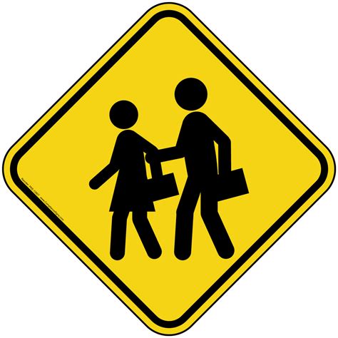Traffic Safety Sign Graphic Only Pedestrian Crossing