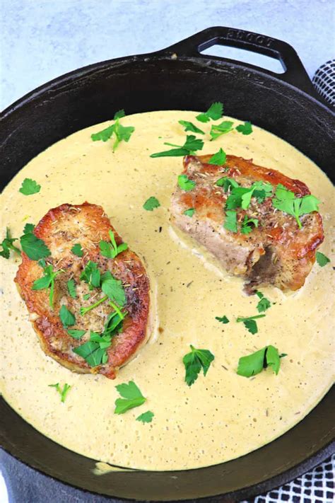 Creamy Garlic Keto Pork Chops Explorer Momma