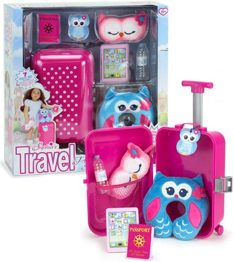 American Girl Doll 7 Piece Travel Suitcase And Accessory Set The Doll