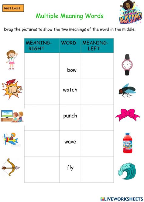 Multiple Meaning Words Worksheets Printable Worksheets