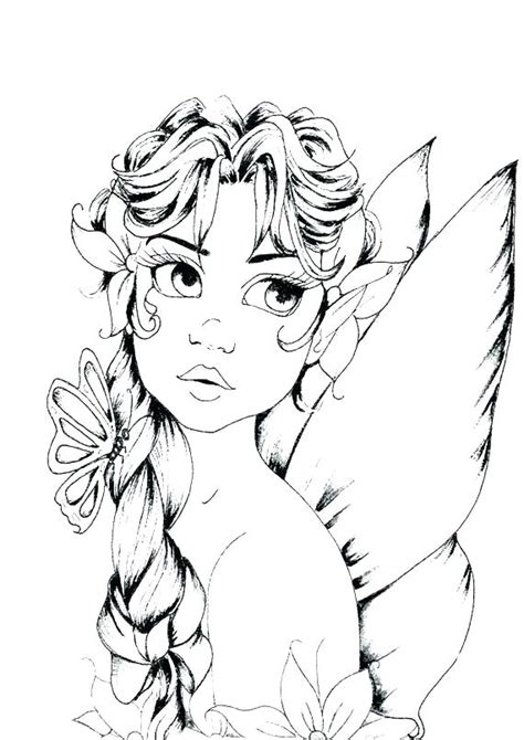Anime Fairy Girl Coloring Page Coloring Pages